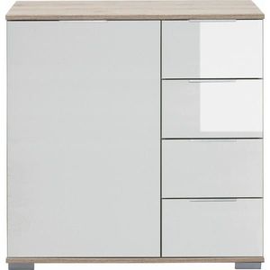 Carryhome KOMODA, biela, farba duba, 81/83/41 cm vyobraziť