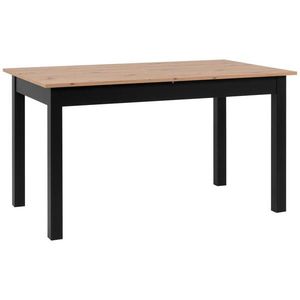 MID.YOU JEDÁLENSKÝ STÔL, čierna, dub artisan, 140/80/76, 5 cm vyobraziť