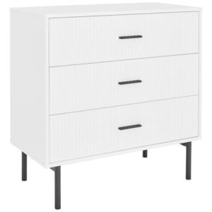 MID.YOU KOMODA, čierna, biela, 80/80/40 cm vyobraziť