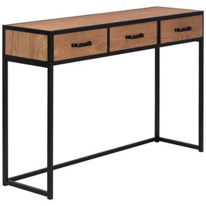 P & B KONZOLOVÝ STOLÍK, čierna, svetlohnedá, drevo, kov, 120/80/33 cm vyobraziť
