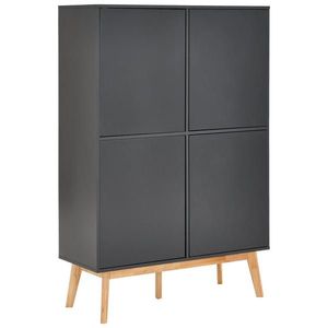 MID.YOU VYSOKÁ KOMODA, kaučukové drevo, sivá, prírodná farba, 100/149/40 cm vyobraziť
