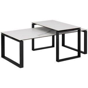 MID.YOU SADA KONFERENČNÝCH STOLÍKOV, čierna, biela, kov, sklo, 115/55/45 cm vyobraziť