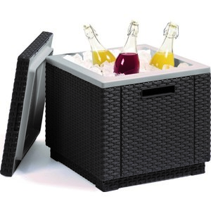 KETER Záhradná taburetka s chladničkou FROST CUBE | grafit vyobraziť