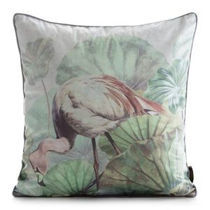 ArtFir Obliečka na vankúš VELVET 195 | zelená/púdrovoružová 45 x 45 cm vyobraziť