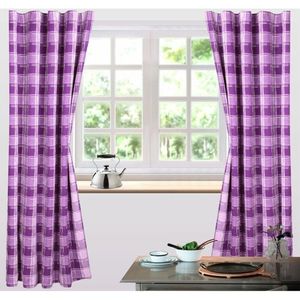 Záves bavlnený hotový, Nová Bella, fialový s tunelom 160 x 130 cm vyobraziť