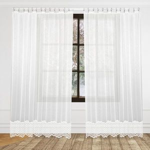 Záclona Dreher, Elegance s bordúrou, biela 150 cm vyobraziť
