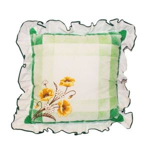 Obliečka na vankúš, Maky s volánom, zelená, 40 x 40 cm vyobraziť