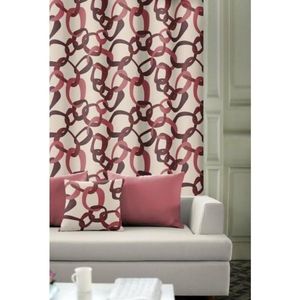 Záves dekoračný, SATINET retiazky, bordový posledných 7, 8 m vyobraziť