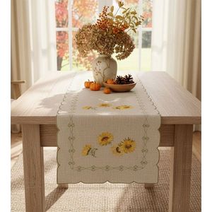 Obrus celoročný, Slnečnice na béžovom vyobraziť