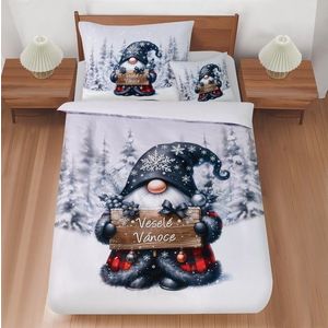 Obliečky mikrosatén, Veselé Vianoce, 140 x 200 cm + 70 x 90 cm + 45 x 45 cm vyobraziť