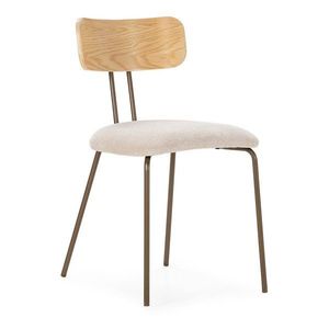Béžová/v prírodnej farbe čalúnená jedálenská stolička Olimpia – MOME vyobraziť