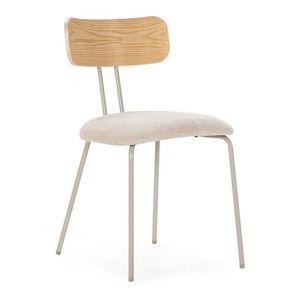 Béžová/v prírodnej farbe čalúnená jedálenská stolička Olimpia – MOME vyobraziť