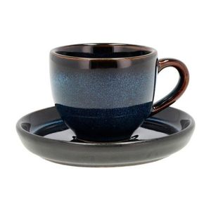 Čierna/modrá keramická šálka na espresso 70 ml Gastro Dark Blue/Black – Bitz vyobraziť