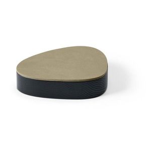 Zelený/čierny drevený/z eko kože úložný box s vekom/dekoratívny 14x12, 5x3, 5 cm Curve Nupo – LIND DNA vyobraziť