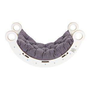 Biela/sivá hojdačka z borovicového dreva 39x75x38 cm Montessori - Meowbaby vyobraziť