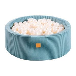 Tyrkysový menčestrový bazénik s loptičkami ø 90x30 cm Montessori - Meowbaby vyobraziť