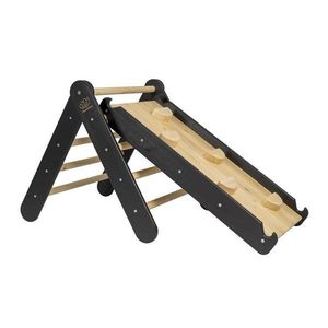 Čierny pikler trojuholník z borovicového dreva 46x87x60 cm Montessori - Meowbaby vyobraziť