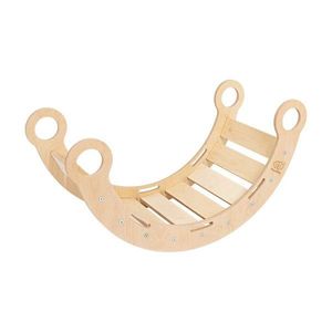 Hojdačka z borovicového dreva v prírodnej farbe 39x75x38 cm Montessori - Meowbaby vyobraziť