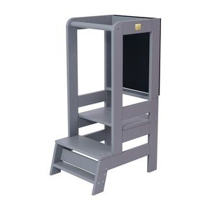 Šedá učiaca veža z borovicového dreva Montessori - Meowbaby vyobraziť