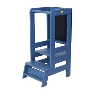 Modrá učiaca veža z borovicového dreva Montessori - Meowbaby vyobraziť