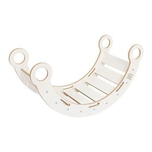 Biela hojdačka z borovicového dreva 39x75x38 cm Montessori - Meowbaby vyobraziť