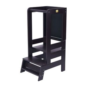 Čierna učiaca veža z borovicového dreva Montessori - Meowbaby vyobraziť