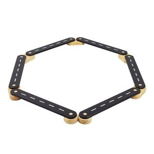 Čierna senzorická dráha z borovicového dreva 10x408x5 cm Montessori - Meowbaby vyobraziť