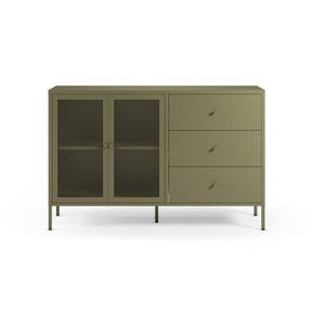 Zelená kovová komoda 140x90x40 cm Fayna – Marckeric vyobraziť