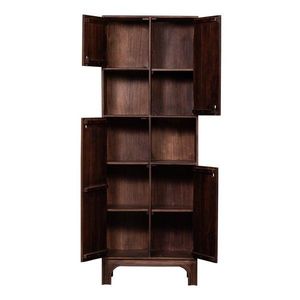 Tmavohnedá skrinka z mangového dreva 75x210x45 cm Staes – WOOOD vyobraziť