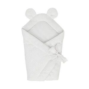 Biela detská zavinovačka z materiálu bouclé 35x65 cm – Meowbaby vyobraziť