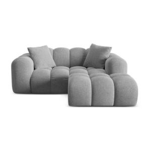 Svetlosivá ženilková rohová pohovka (pravý roh/s leňoškou) Treno – Cosmopolitan Design vyobraziť