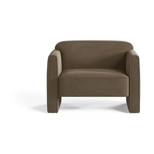 Taupe zamatové kreslo Abby – Micadoni vyobraziť