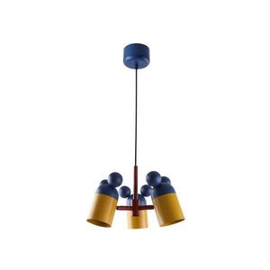 Modré detské svietidlo s kovovým tienidlom ø 30 cm Mouse II – GTV vyobraziť