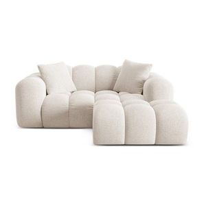 Krémovobiela ženilková rohová pohovka (pravý roh/s leňoškou) Treno – Cosmopolitan Design vyobraziť