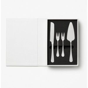 Biele/v striebornej farbe antikoro dezertné vidličky v súprave The Essentials Cake Tools – Printworks vyobraziť