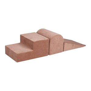 Béžové zamatové penové ihrisko 45x143x30 cm Montessori – Meowbaby vyobraziť