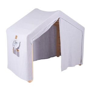 Svetlomodrý/v prírodnej farbe pikler trojuholník z borovicového dreva 112x61x94 cm Montessori – Meowbaby vyobraziť