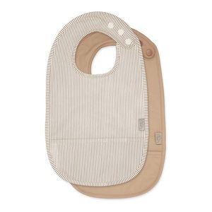 Béžové podbradníky v súprave 2 ks Classic Stripes Camel – Cam Cam Copenhagen vyobraziť