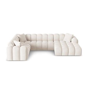 Krémovobiela ženilková rohová pohovka (ľavý roh/do tvaru "U") Treno – Cosmopolitan Design vyobraziť