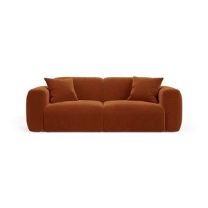 Terakotová zamatová pohovka 220 cm Strino – Cosmopolitan Design vyobraziť