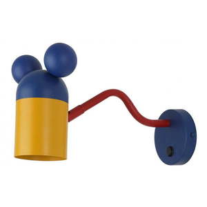 Modré detské nástenné svietidlo s kovovým tienidlom Mouse – GTV vyobraziť