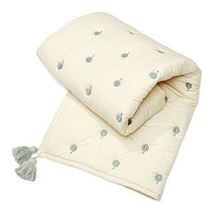 Svetložltá/modrá prešívaná detská deka z Bio bavlny 90x120 cm Balloon – Cam Cam Copenhagen vyobraziť