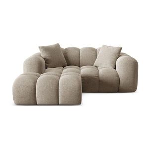 Svetlohnedá ženilková rohová pohovka (ľavý roh/s leňoškou) Treno – Cosmopolitan Design vyobraziť