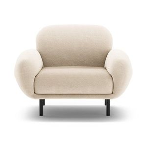 Béžové kreslo z textílie buklé Poppy – Micadoni vyobraziť