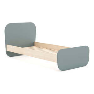 Sivozelená detská posteľ v dekore borovice s roštom 90x190 cm Esteban – Marckeric vyobraziť