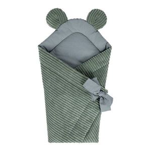 Zelená menčestrová detská zavinovačka 35x65 cm – Meowbaby vyobraziť