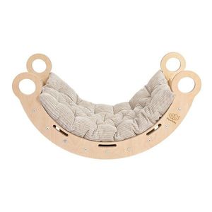 Béžová/v prírodnej farbe hojdačka z borovicového dreva 39x75x38 cm Montessori – Meowbaby vyobraziť