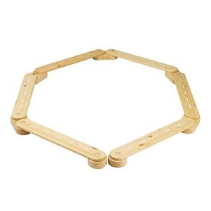 Senzorická dráha z borovicového dreva v prírodnej farbe 10x408x5 cm Montessori – Meowbaby vyobraziť