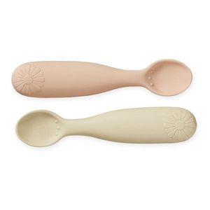 Detské lyžičky v súprave 2 ks zo silikónu v lososovej farbe/svetložlté Coral Mix – Cam Cam Copenhagen vyobraziť