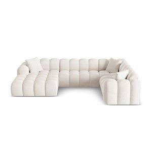 Krémovobiela ženilková rohová pohovka (pravý roh/do tvaru "U") Treno – Cosmopolitan Design vyobraziť